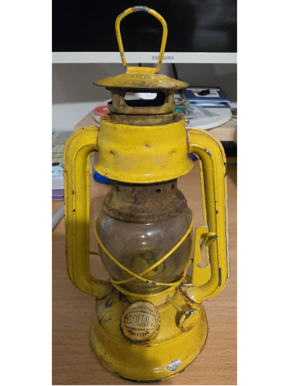 Vintage Yellow "Moon Light" Hurricane Lantern - Model HM103 China
